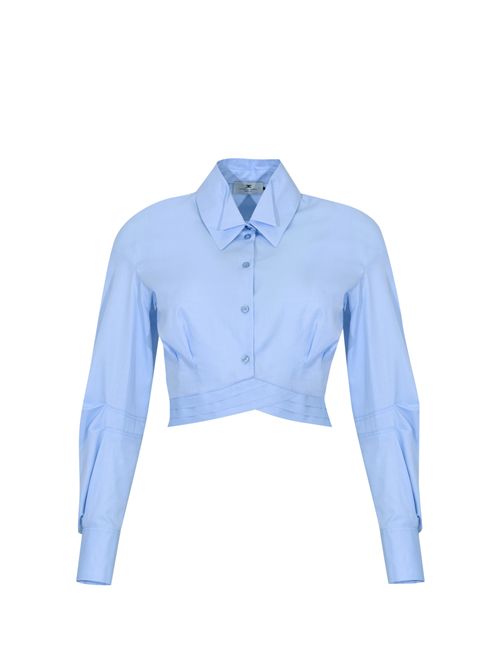 Camicia cropped in popeline di cotone con fascione Elisabetta Franchi | CA12161E2019